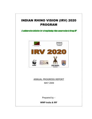Indian Rhino Vision (Irv) 2020 Program