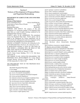 Section I Notices of Development of Proposed Rules and Negotiated