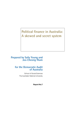 Political Finance in Australia