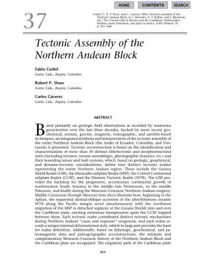 Tectonic Assembly of the Northern Andean Block, in C