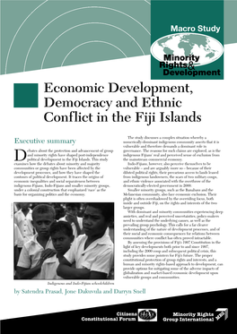 Economic Development, Democracy and Ethnic Conflict in the Fiji Islands
