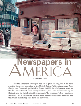 Newspapers in AMERICA by Deborah Potter