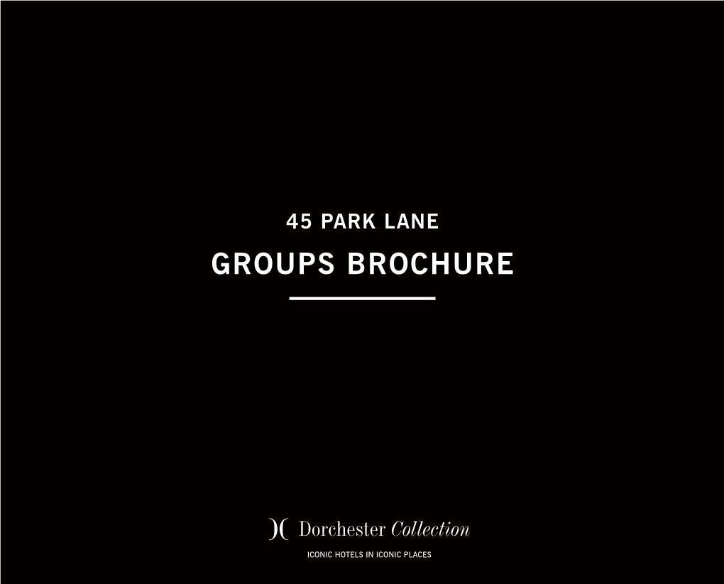 Groups Brochure