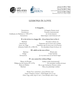1.20 Lessons in Love Program Notes~Wsm 200119