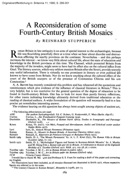 A Reconsideration of Some Fourth-Century British Mosaics