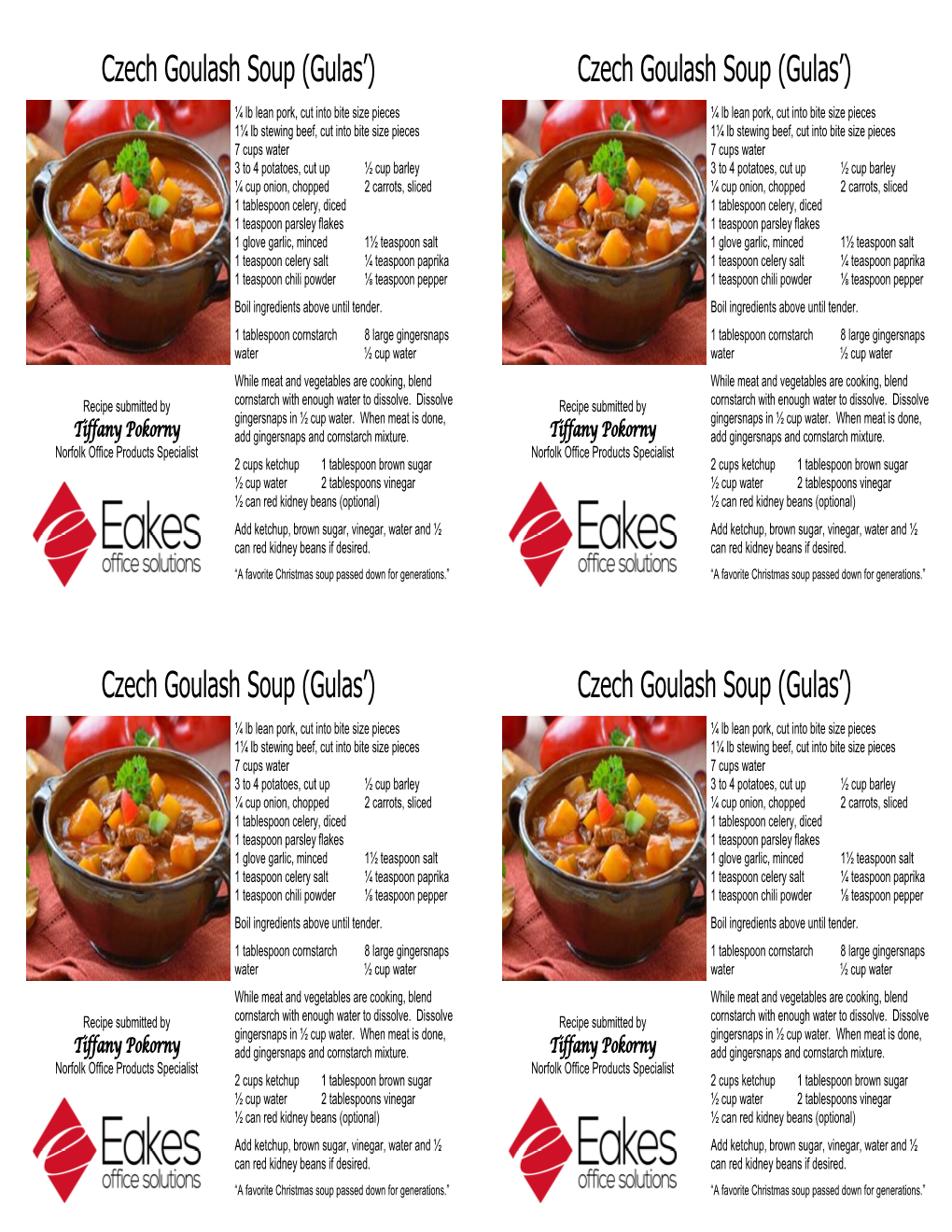 Czech Goulash Soup (Gulas’) Czech Goulash Soup (Gulas’)