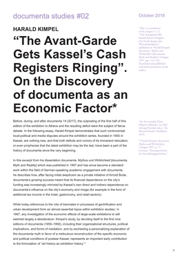 “The Avant-Garde Gets Kassel's Cash Registers Ringing”
