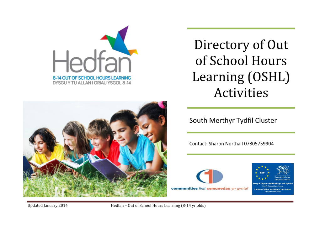 OSHL Directory – South Merthyr Cluster