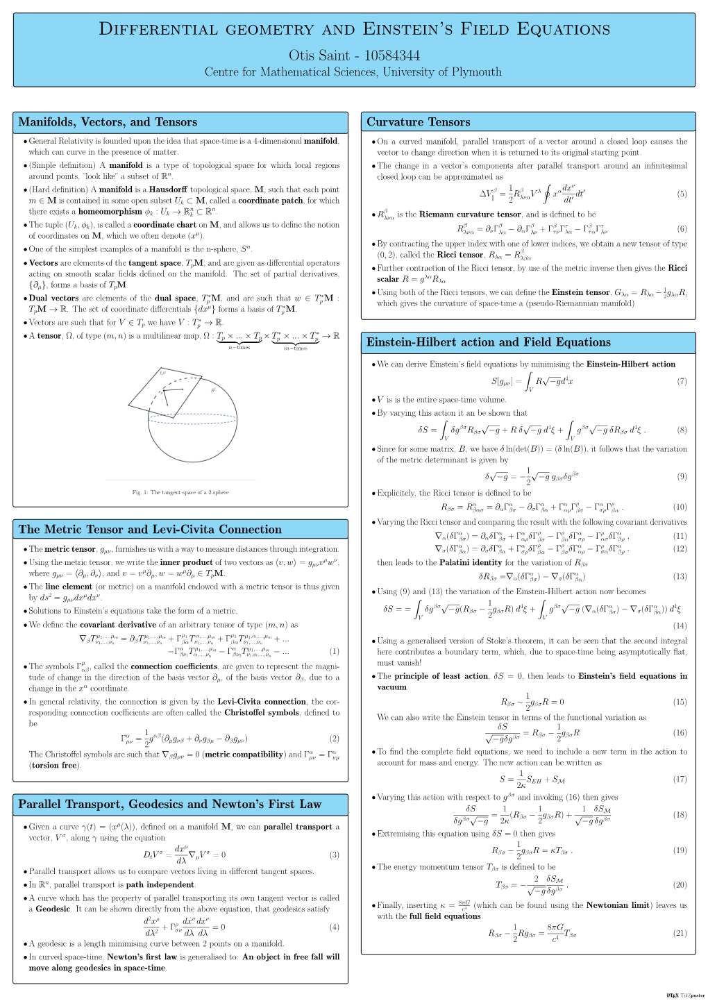 Differential Geometry and Einstein's Field Equations Differential