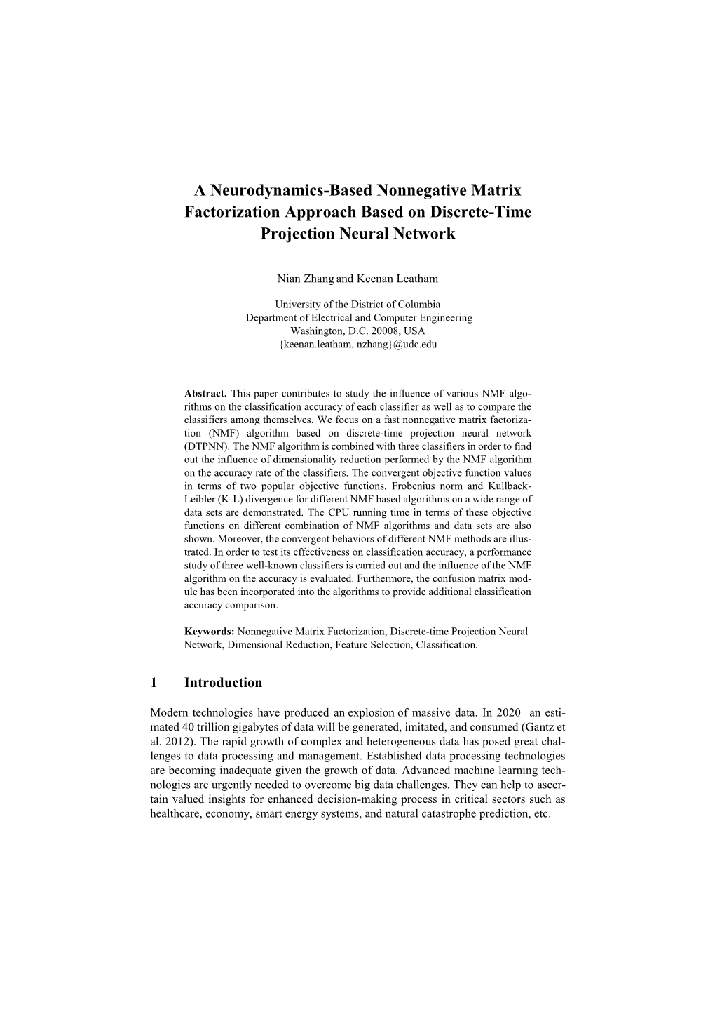 A Neurodynamics-Based Nonnegative Matrix Factorization Approach Based on Discrete-Time Projection Neural Network