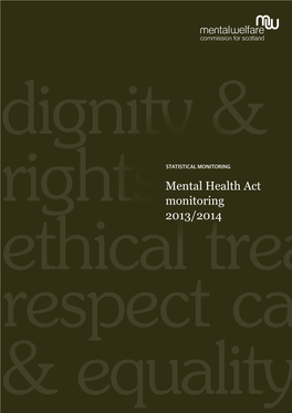 Mental Health Act Monitoring 2013/2014