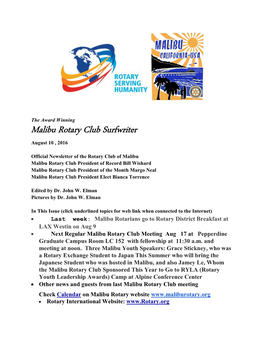 Malibu Rotary Club Surfwriter March 12 2014.Doc.Docx