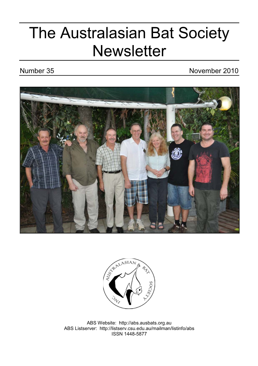 Australasian Bat Society Newsletter, Number 31, Nov 2008