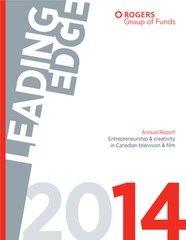 Annual Report Entrepreneurship & Creativity in Canadian Television & Film