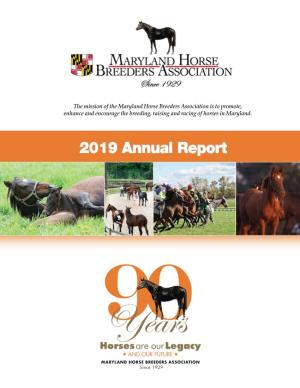2019 Annual Report 2019 Maryland-Bred Champions