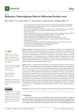 Reference Transcriptome Data in Silkworm Bombyx Mori