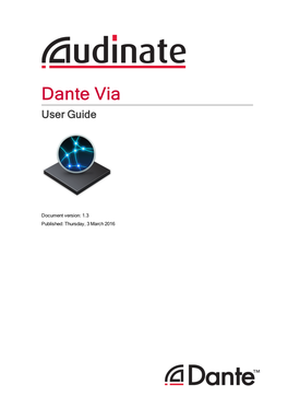 Dante Via User Guide