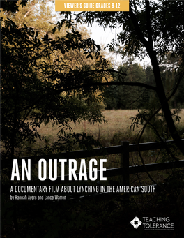 An Outrage: a Documentary Film About Lynching in the American