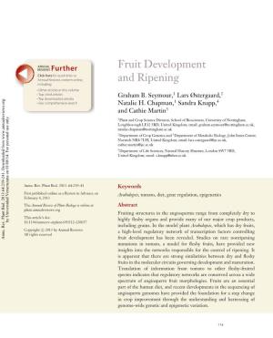 Fruit Development and Ripening