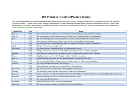 100 Events in History of Peoples Temple