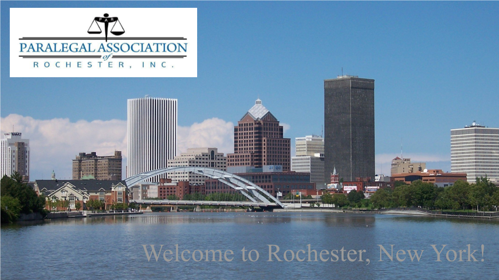 Rochester, New York! Welcome to Rochester!