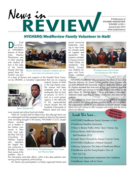 NYCHSRO/Medreview Newsletter Volume 13, No. 1