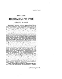 The Scramble for Space