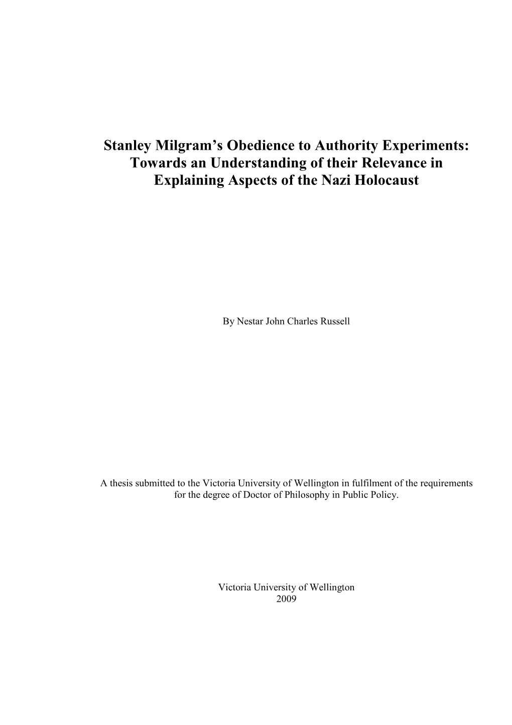 Stanley Milgram's Obedience to Authority Experiments