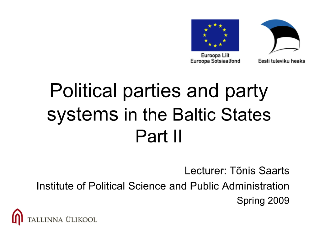 Politics and Government in Baltic States