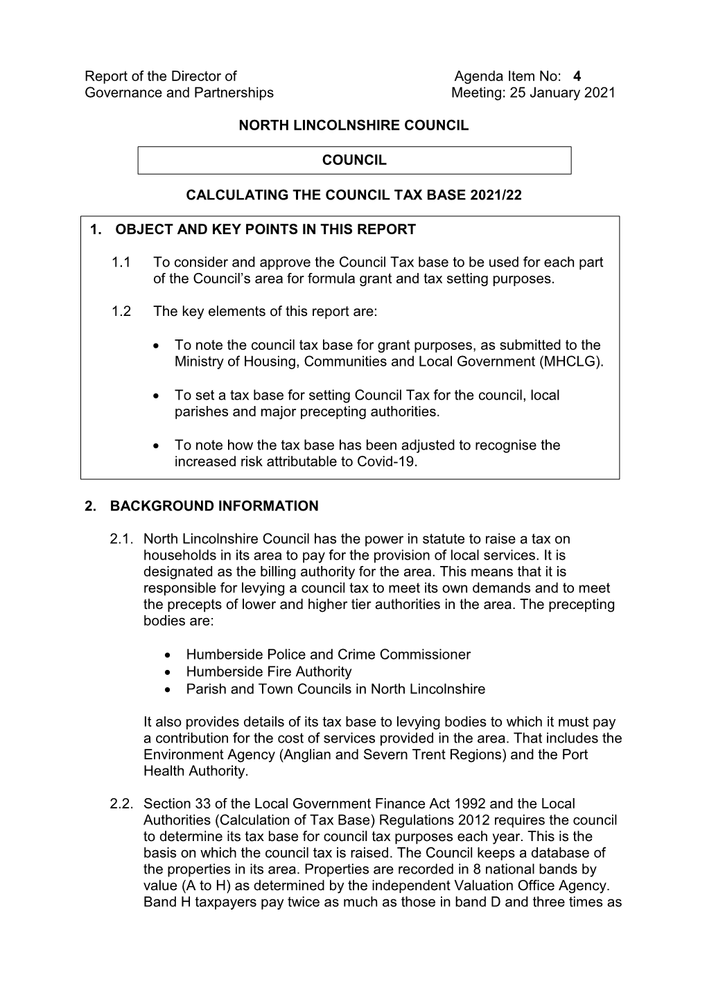 Calculating the Council Tax Base 2021/22 PDF 81 KB