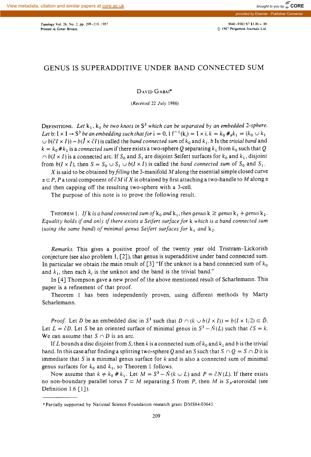 Genus Is Superadditive Under Band Connected Sum