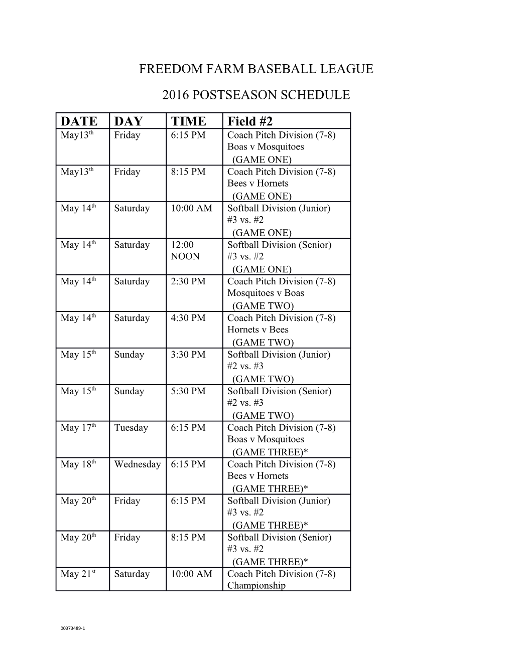 CP-Softball 2016 Playoff Schedule (00373489)