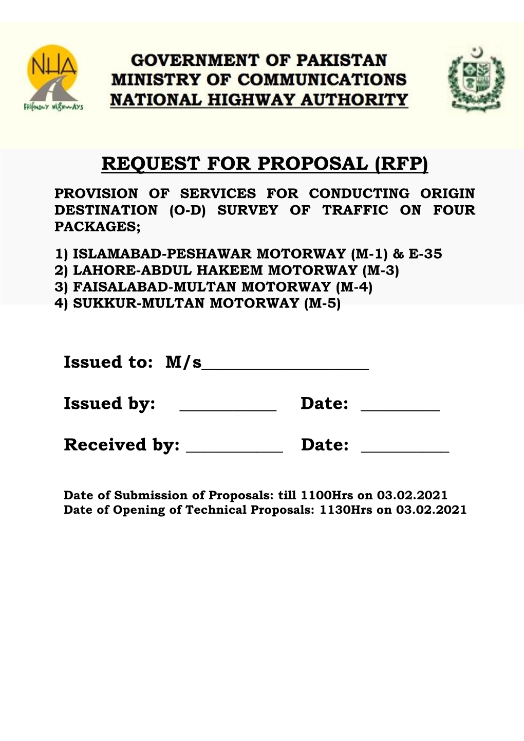 Request for Proposal (Rfp)