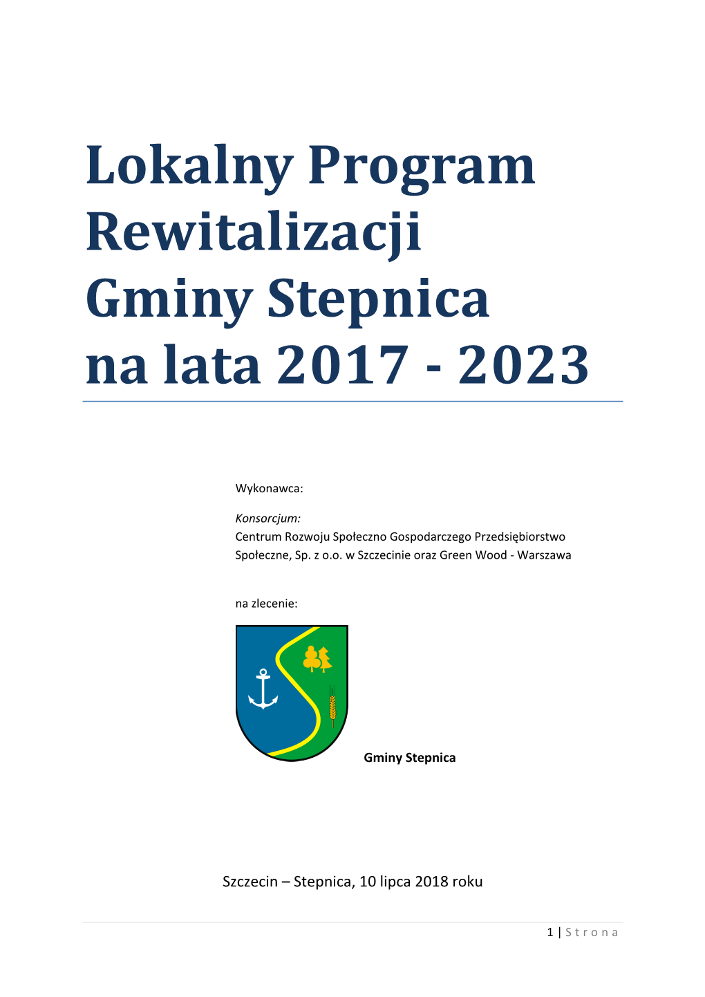 Lokalny Program Rewitalizacji Stepnicy 2017-2023
