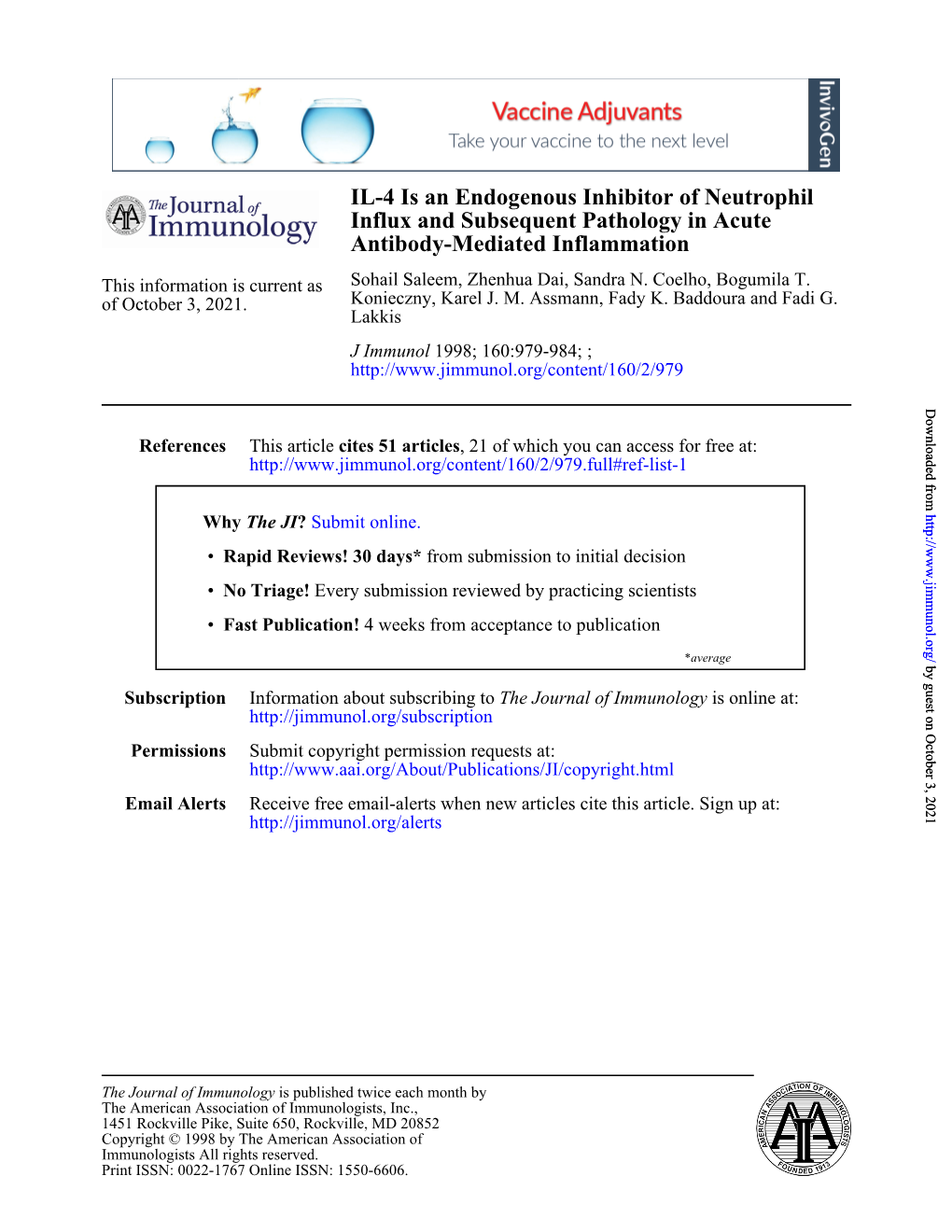 Antibody-Mediated Inflammation Influx and Subsequent Pathology In