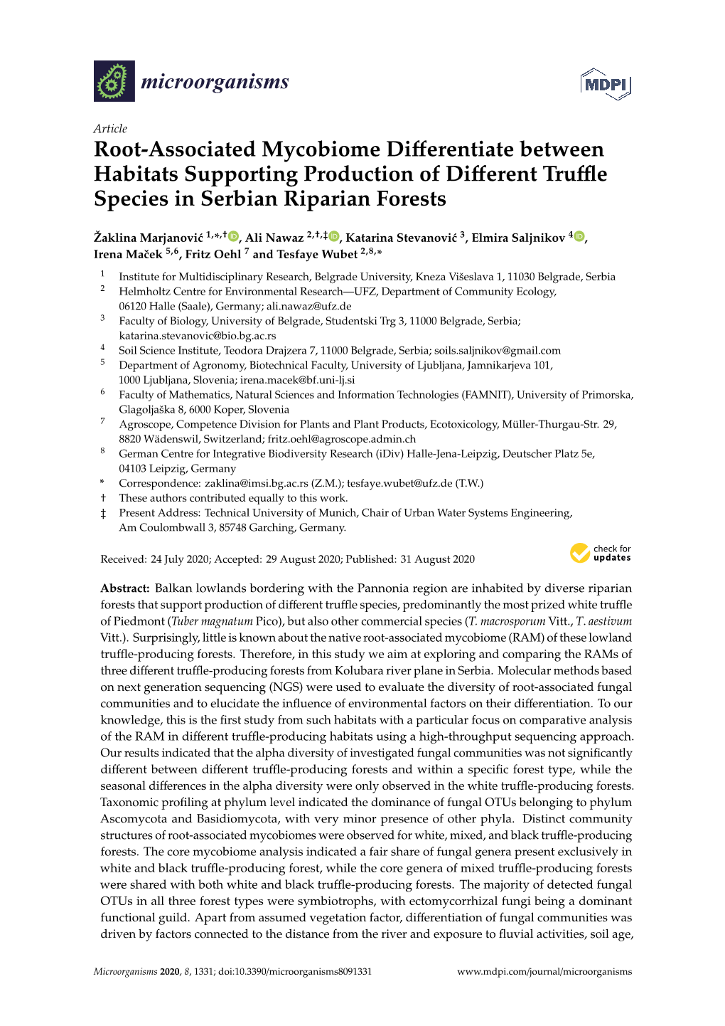 Root-Associated Mycobiome Differentiate Between Habitats