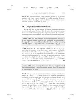 6.6. Unique Factorization Domains 289