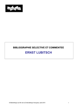 Ernst Lubitsch