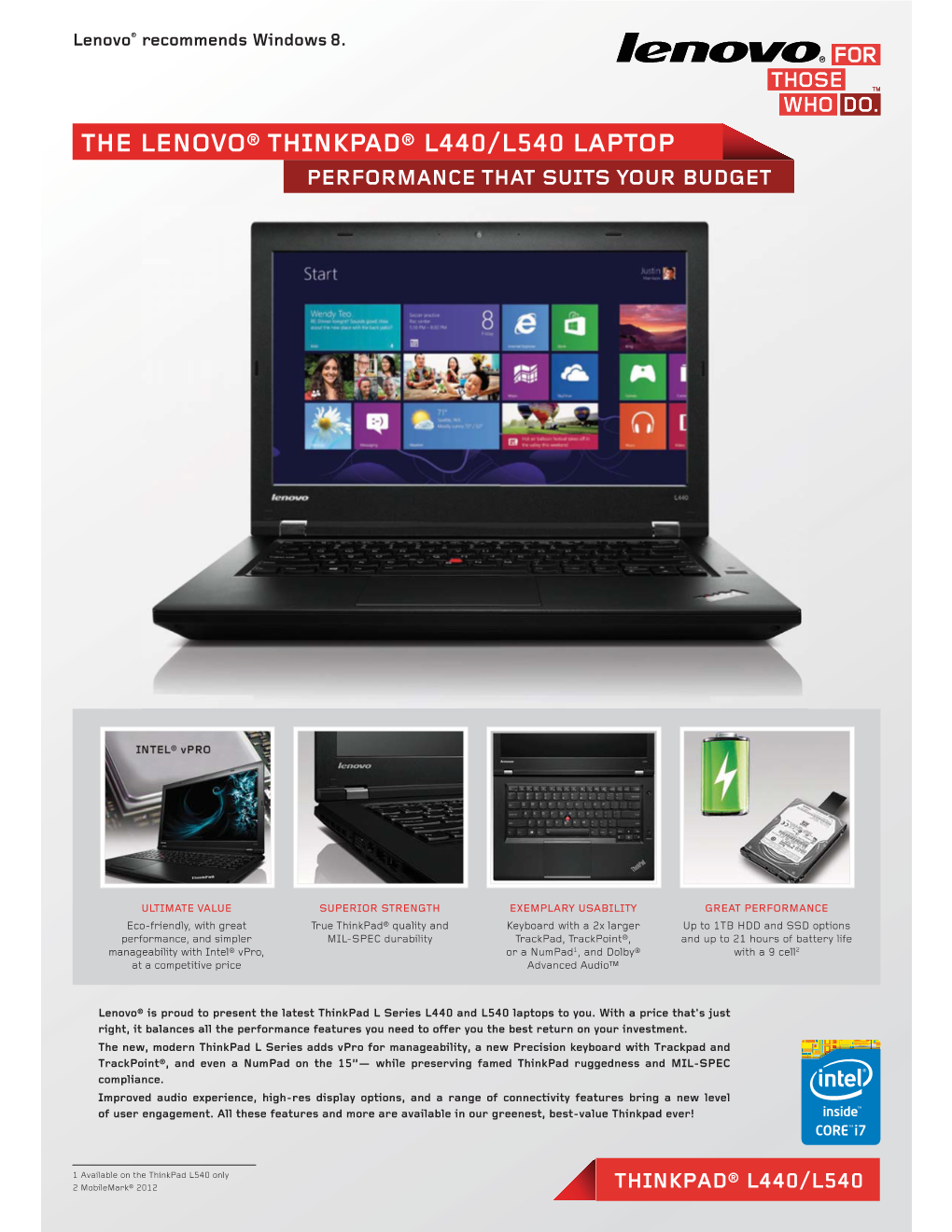 The Lenovo® Thinkpad® L440/L540 Laptop Performance That Suits Your Budget