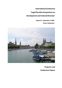 Legal Pluralist Perspectives on Development and Cultural Diversity