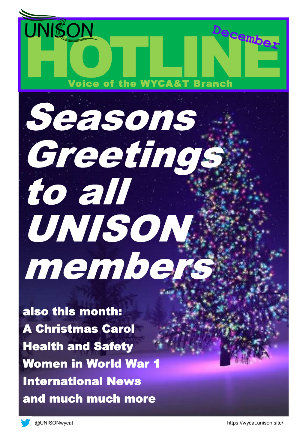 Also This Month: a Christmas Carol Health and Safety