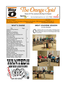 The Orange Spiel Page 1 June 2017