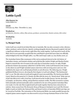Lottie Lyell
