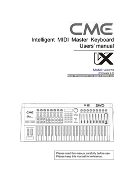 Intelligent MIDI Master Keyboard Users' Manual