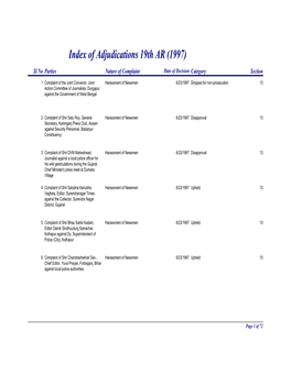 Index of Adjudications 19Th AR (1997) (Updated)