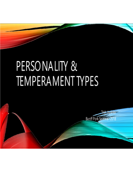 Personality & Temperament Types
