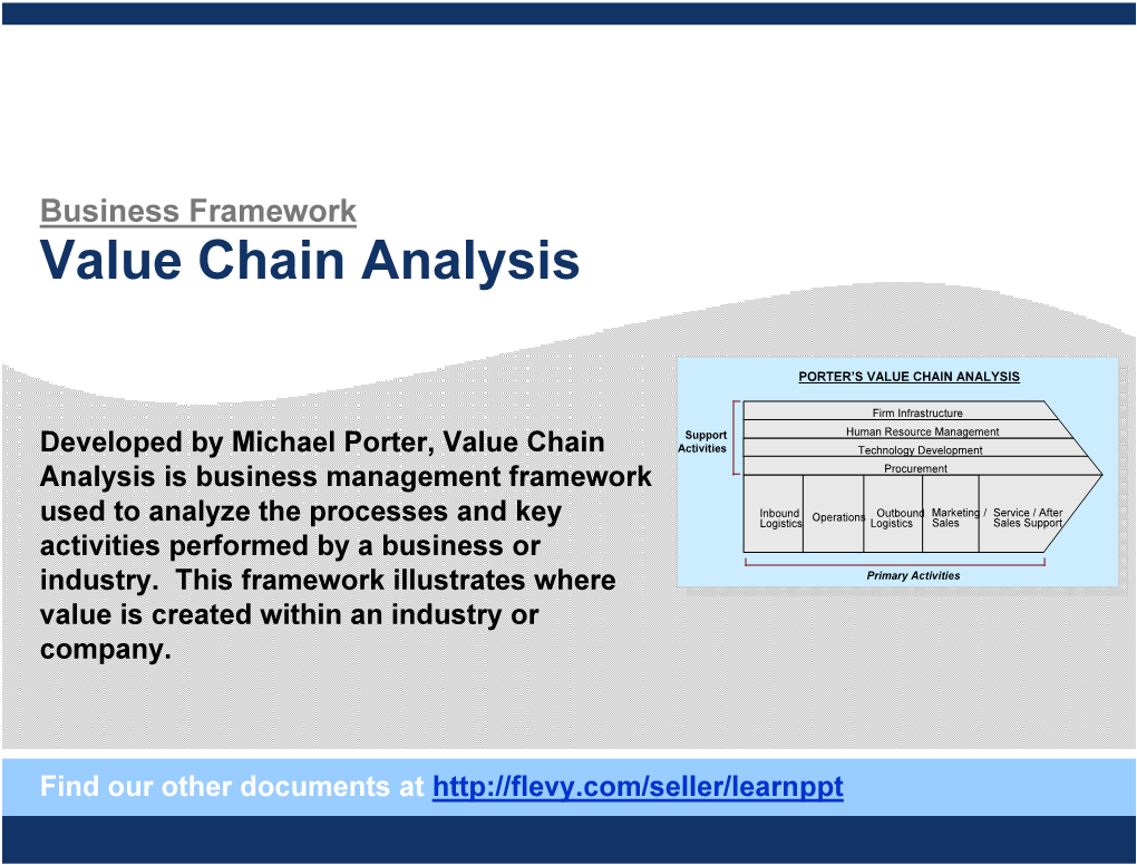 Value Chain Analysis