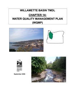 Willamette Basin Tmdl Chapter 14: Water Quality Management Plan (Wqmp)