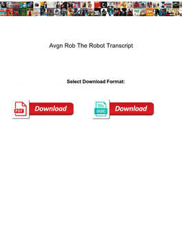 Avgn Rob the Robot Transcript