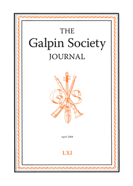 Galpin Society JOURNAL